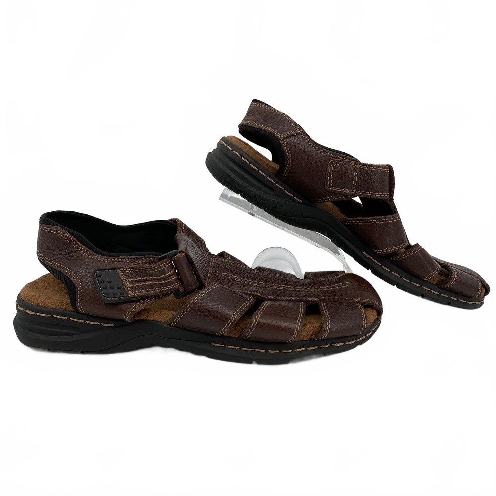 Dr. Scholl’s Brown Leather Fisherman Sandals | Men’s Size 10